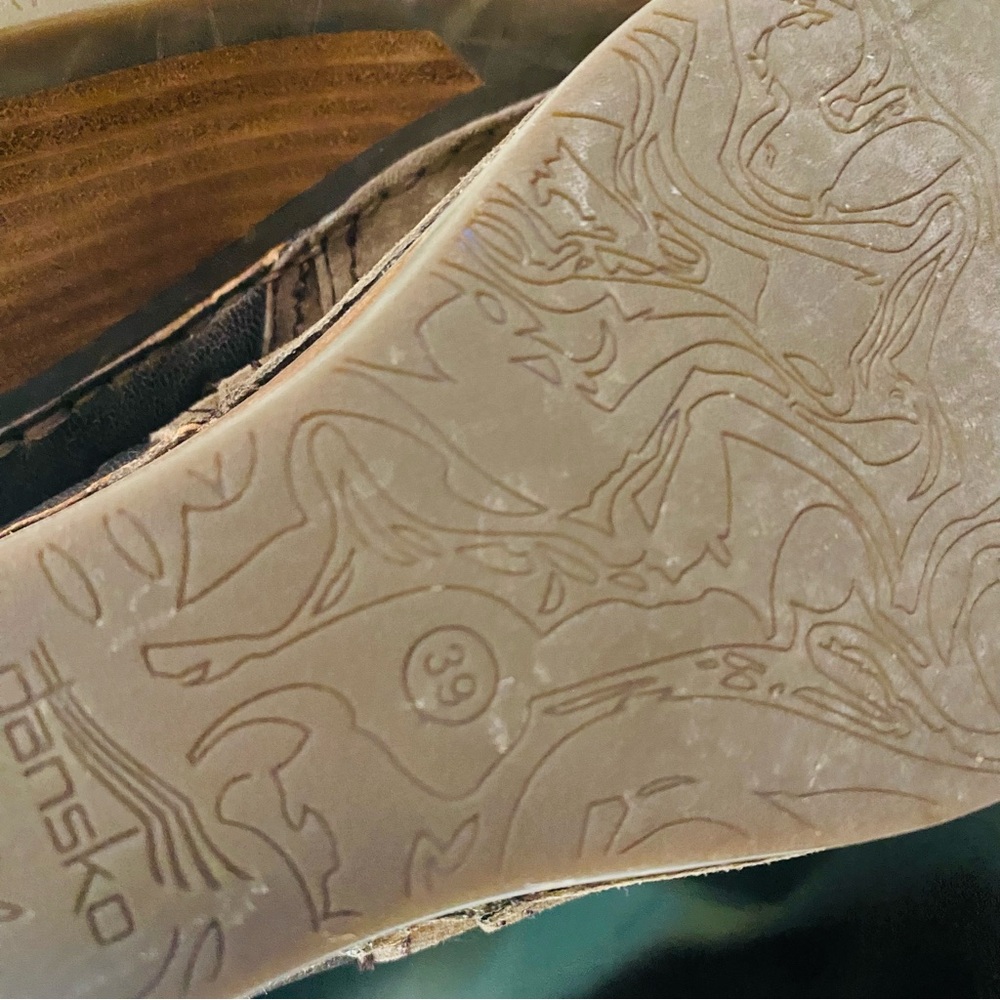 Dansko Shirley Wedge Ankle Bootie In Taupe Nubuck Leather - Picture 9 of 11